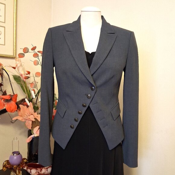 NWOT MEXX Women's High Quality Gray Lined Blazer Jacket Size 38 - Picture 1 of 13